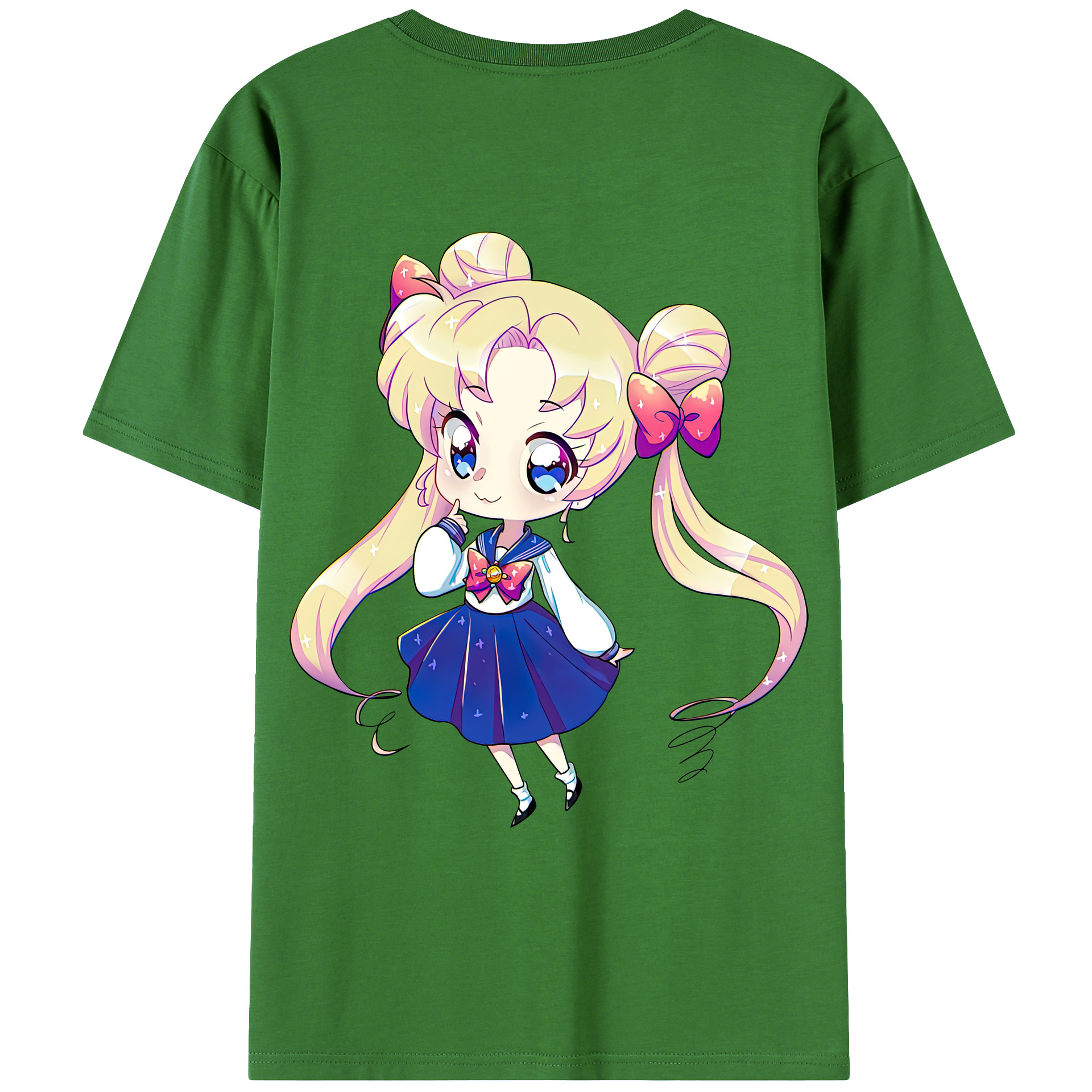 （画像用） 美少女戦士セーラームーン 月野 うさぎ つきの うさぎ Sailor Moon Tsukino Usagi レディース半袖Tシャツ(バックプリント)